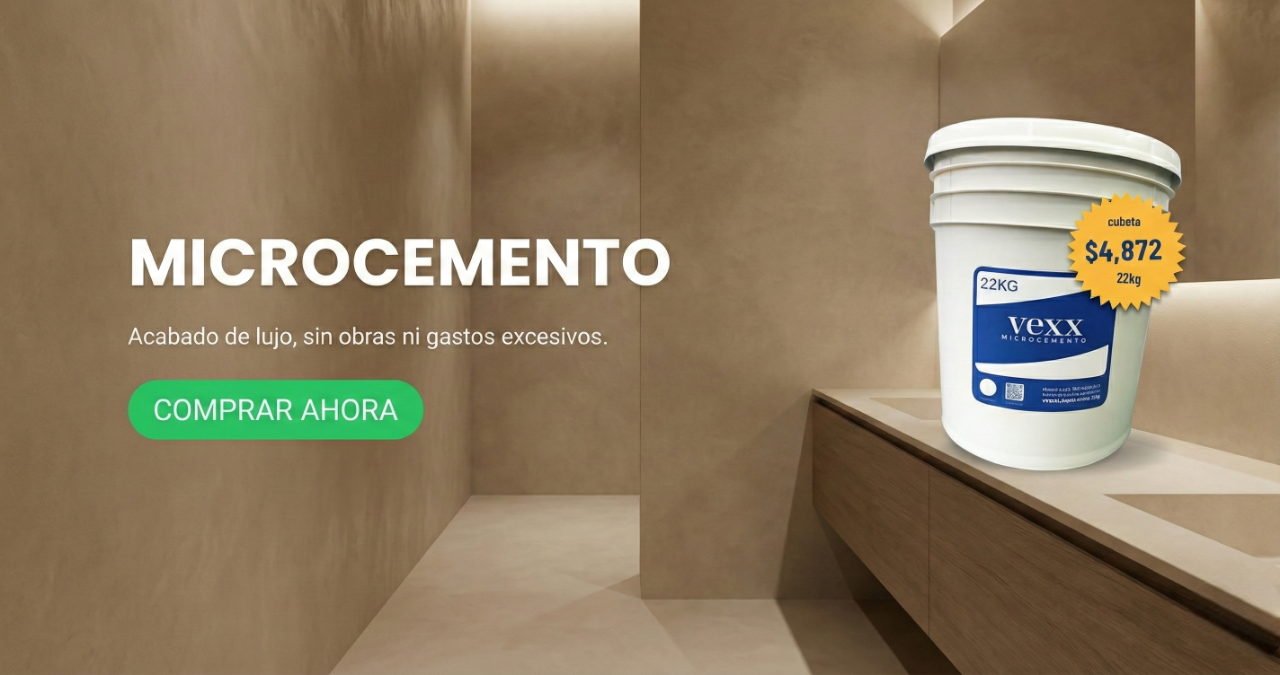 Promoción Vexx Microcemento — Cotiza tu cubeta